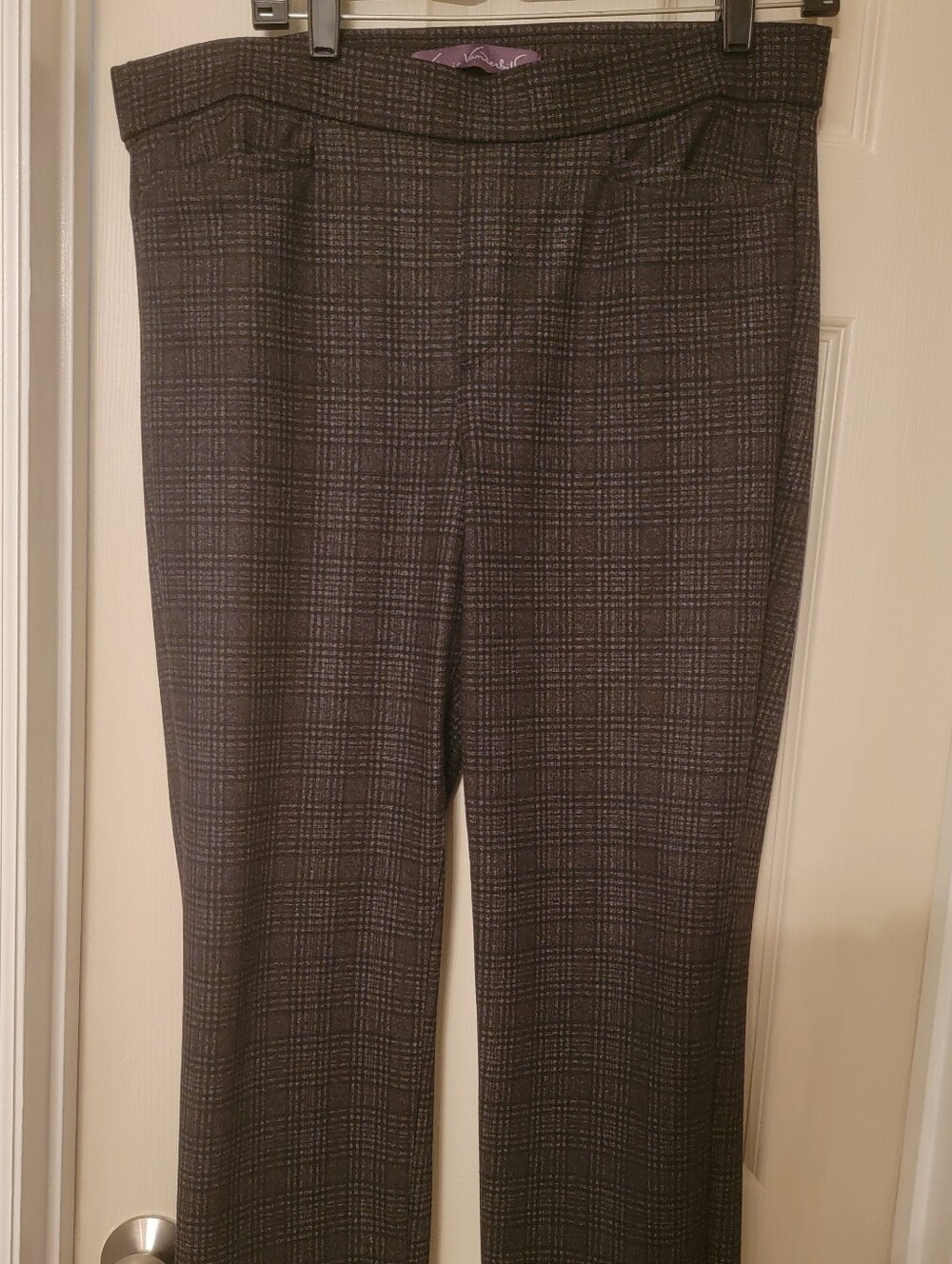 Gloria Vanderbilt Gray Plaid Dress Slacks